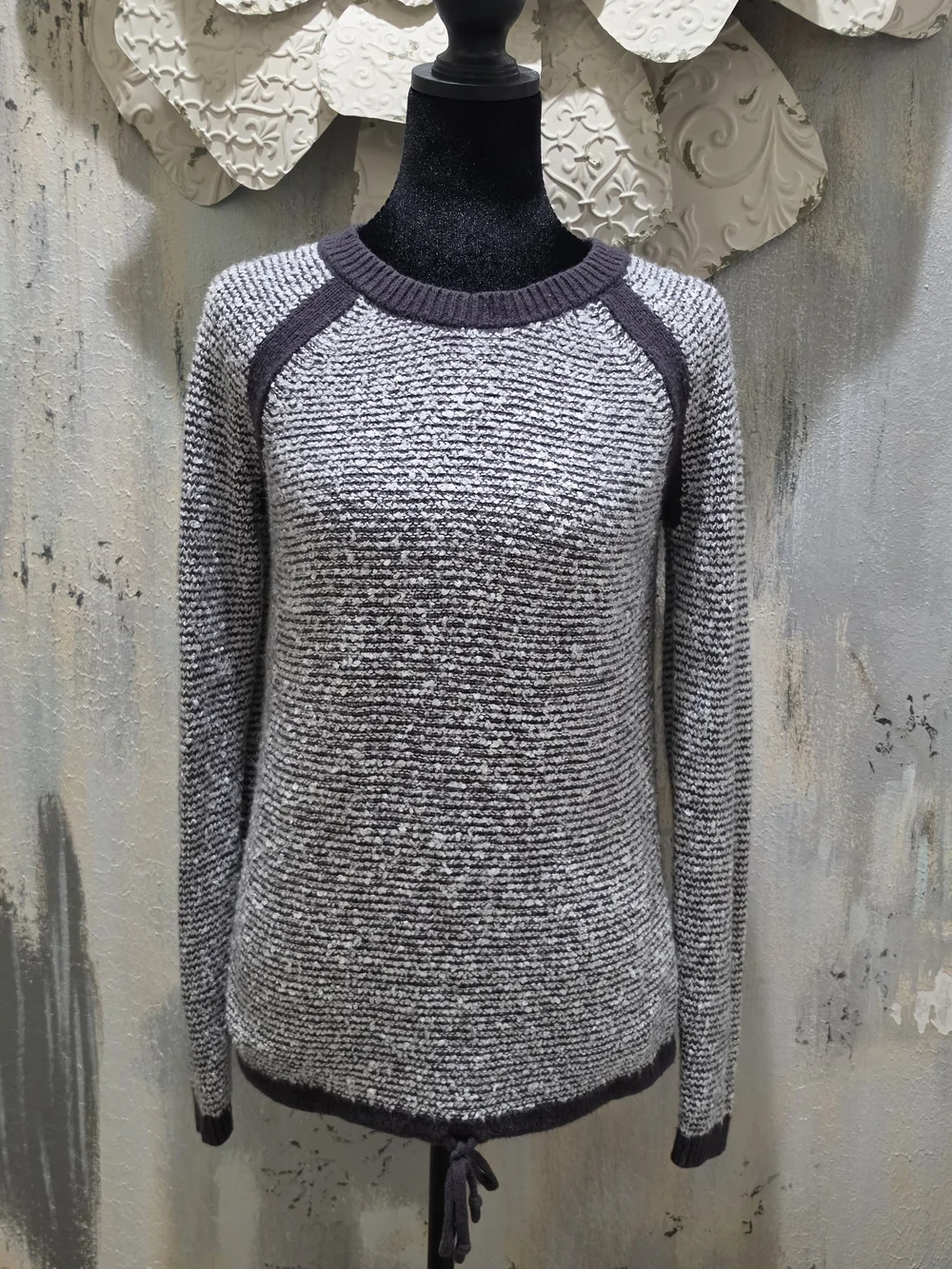 Gray Marled Crewneck Sweater - Women
